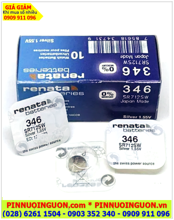 Renata 346 _Pin SR712SW, Pin đồng hồ 1.55v Silver Oxide Renata 346 _Pin SR712SW